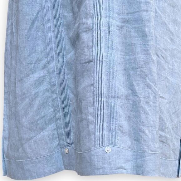 LaHabana Miami Linen Cubavera Cuban Style Guayabera Sleeveless Shirt Dress - Picture 12 of 16